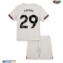 Otroški Nogometni dresi Chelsea Wesley Fofana #29 Gostujoči 2025-26 Kratek Rokav (+ Kratke hlače)